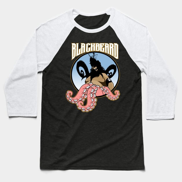 Blackbeard Baseball T-Shirt by Spikeani